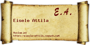 Eisele Attila névjegykártya